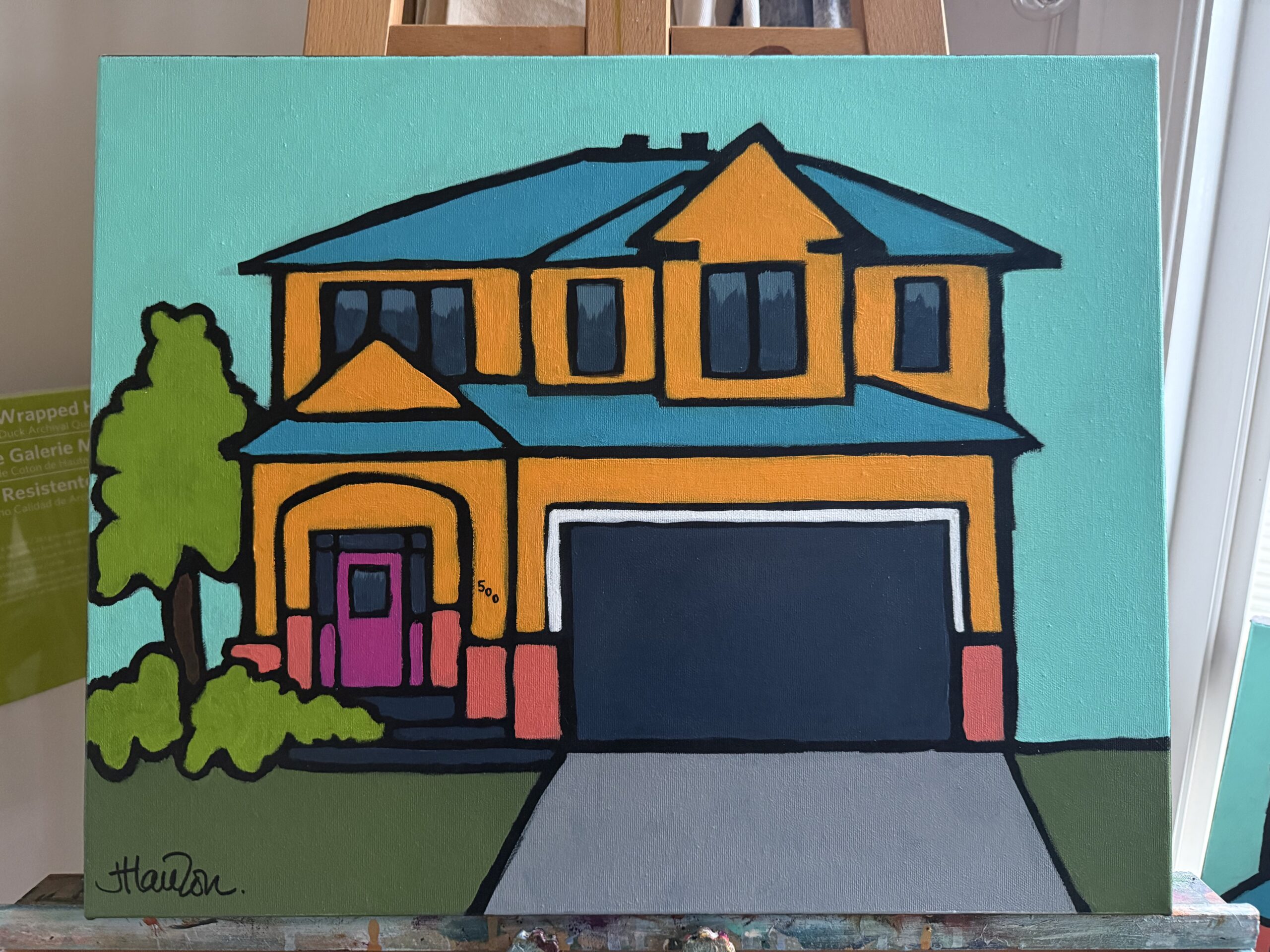 Custom colourful house paintings by Ottawa artist Joanne T. Lauzon