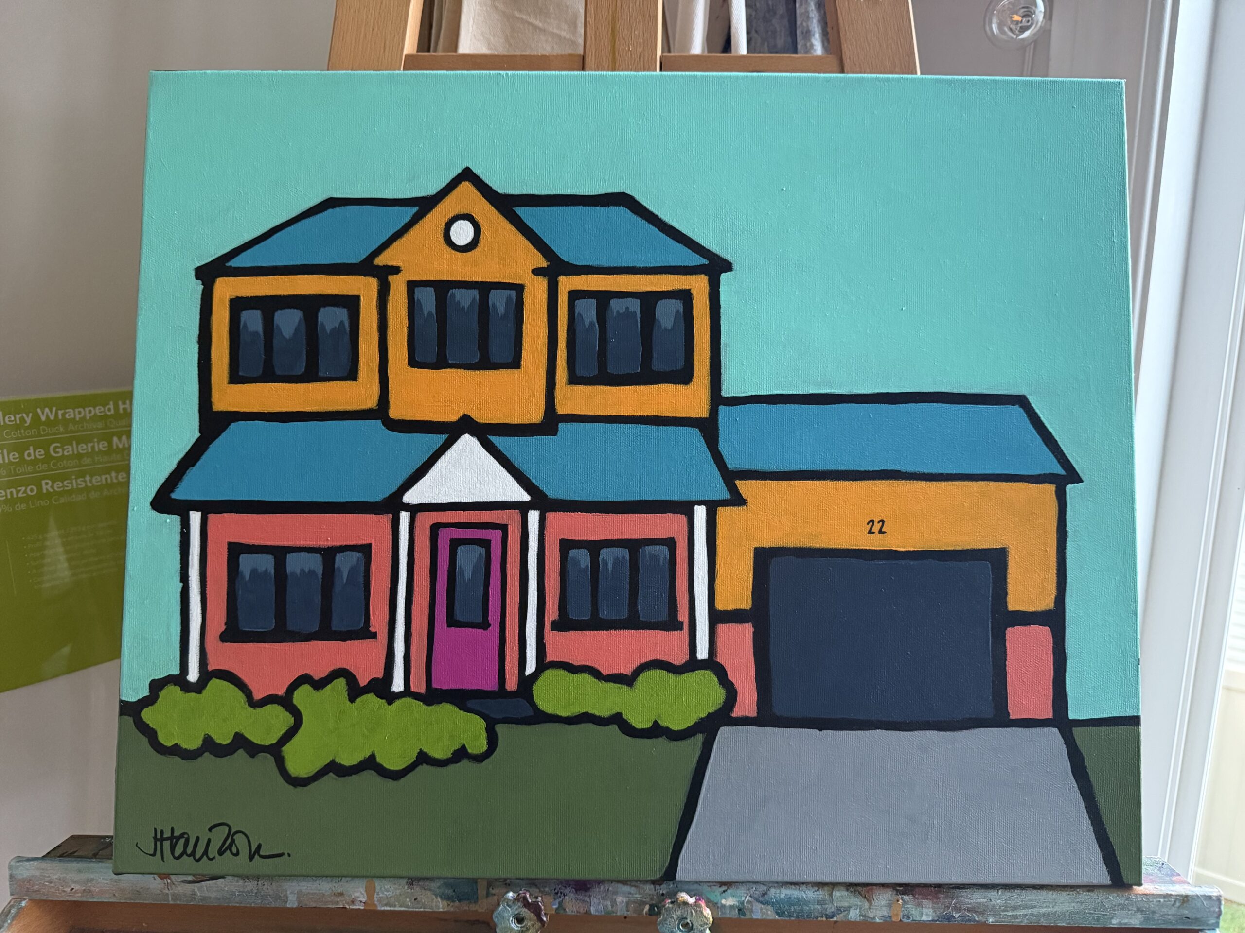 Custom colourful house paintings by Ottawa artist Joanne T. Lauzon
