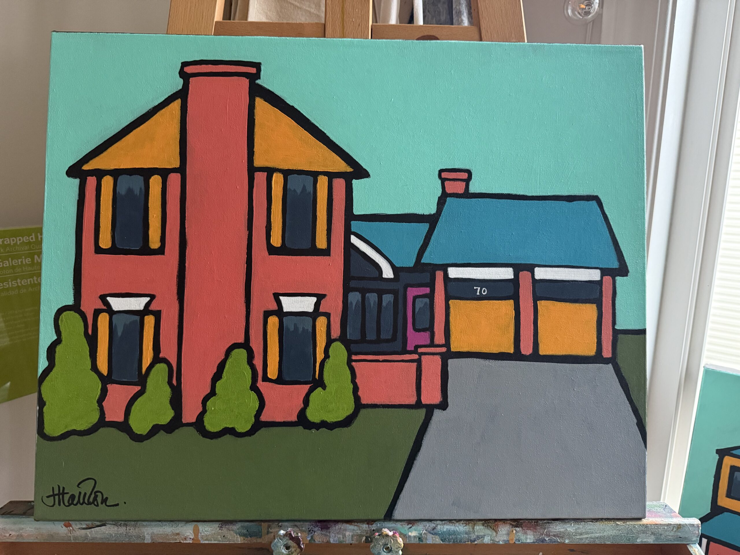 Custom colourful house paintings by Ottawa artist Joanne T. Lauzon