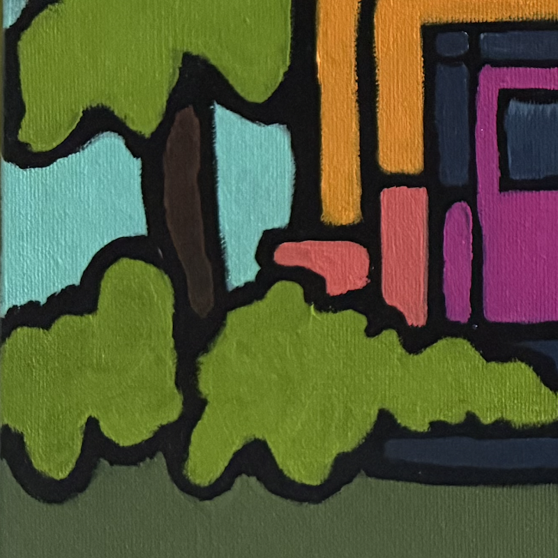 Custom colourful house paintings by Ottawa artist Joanne T. Lauzon