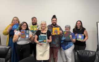 CAMP at Work workplace team creativity sessions led by Ottawa artist and creative play coach Joanne T. Lauzon